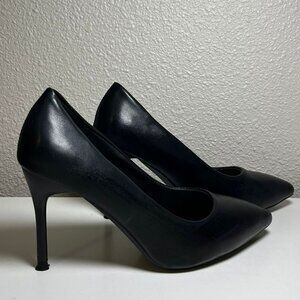 4" black stiletto heels elegant office party